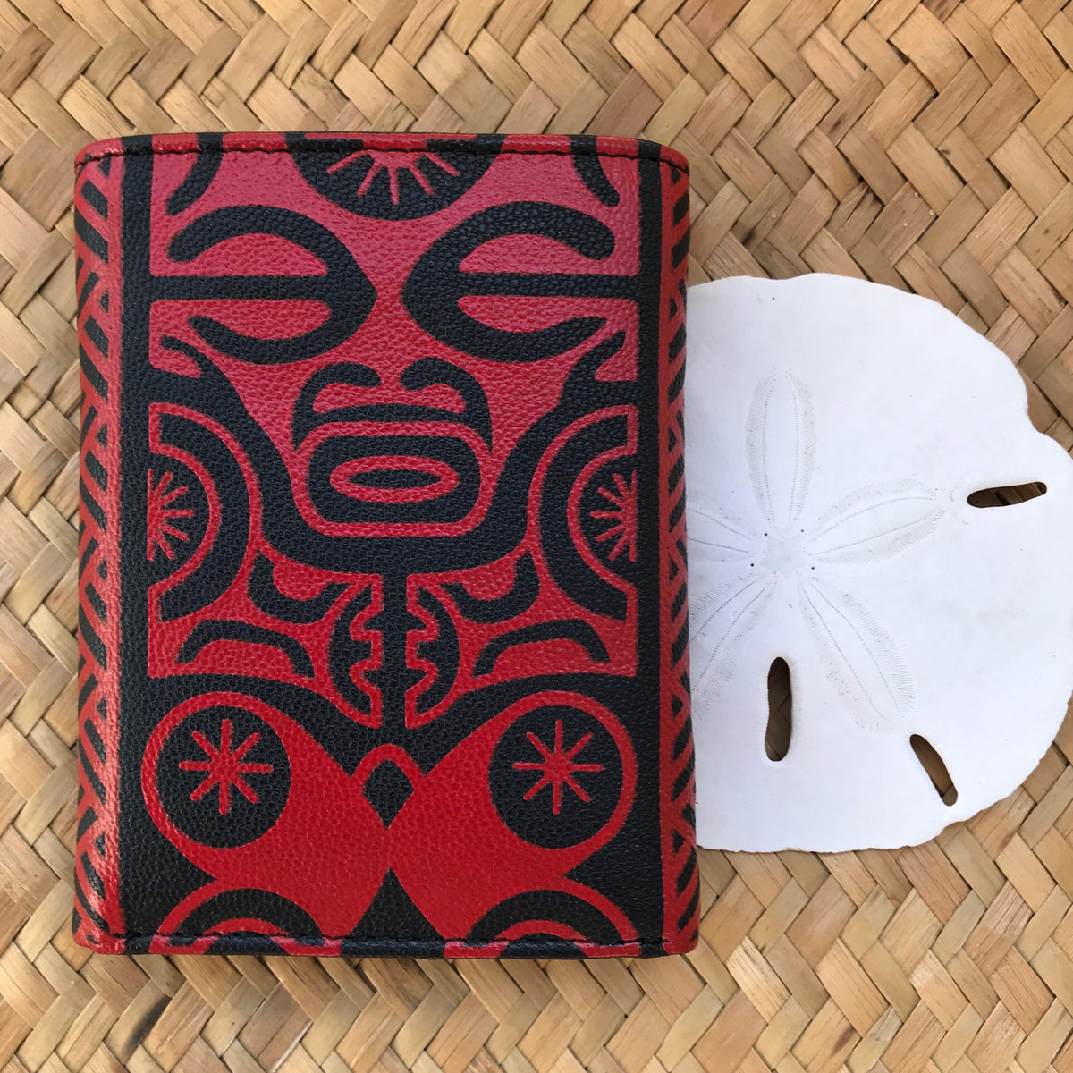 Hawaiian Gifts Women - Red Tribal Clutch Wallet - Luau Leslie Shop