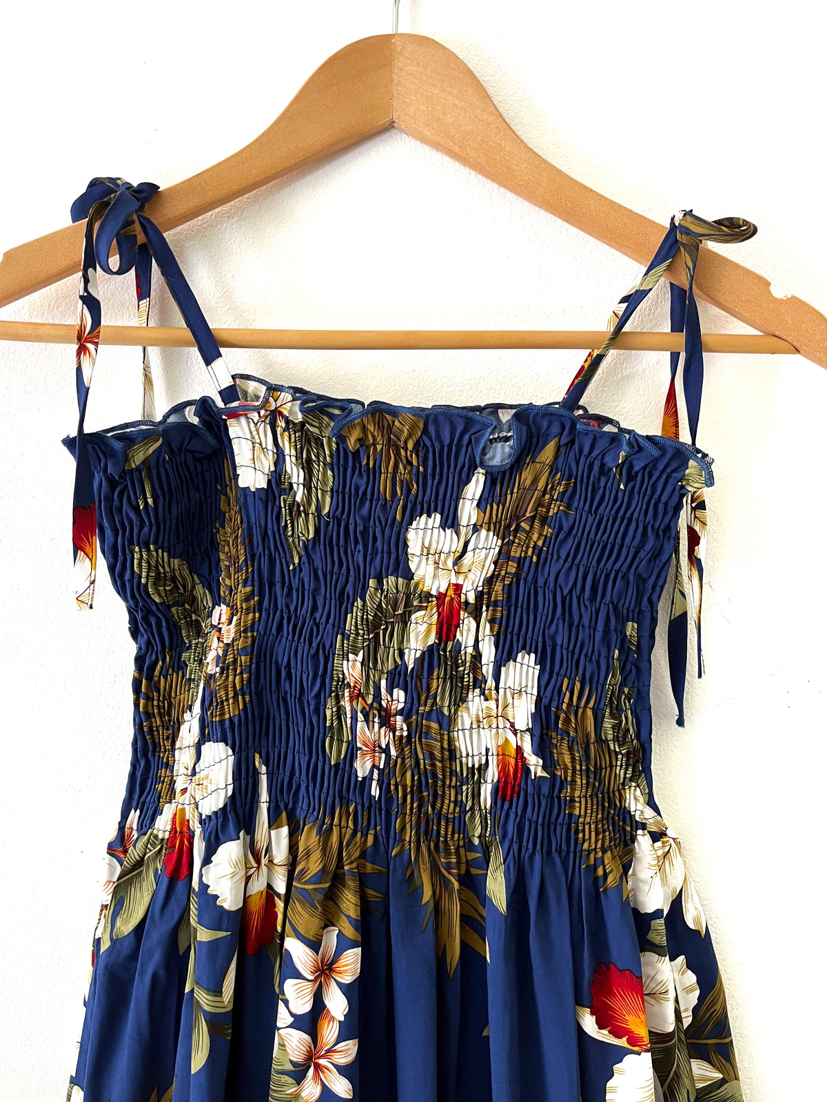 Women's Navy Blue Orchid Garden Short Sundress