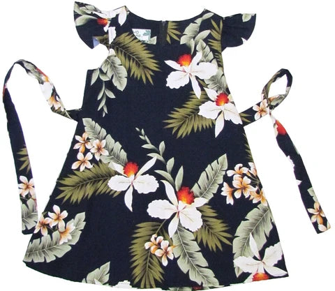 Girls' Blue Orchid Garden Ruffle Dress