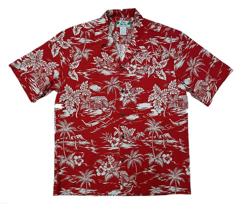 Men's Red Paradise Island Shirt