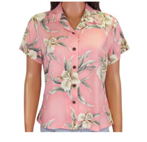 Ladies Hawaiian Blouse - Summer Pink