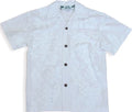 Boys' White Hibiscus Panel Shirt