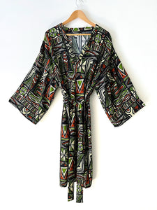 "Tiki Garden" Kimono Robe