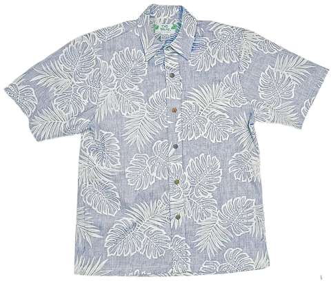 Men's Sky Blue Monstera Forest Shirt