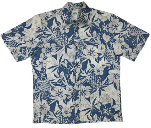 Men's Navy Pineapple Paradise Shirt
