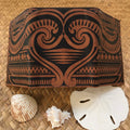 Hawaiian gift for men brown leather Polynesian design wallet with unity and marriage meaning | Aloha Products USA