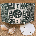 Hawaiian gifts for men green leather wallet with tribal design meaning Protection | Aloha Products USA