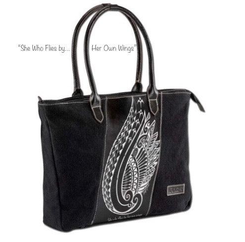 Lawe Tote Bag - Black Leather