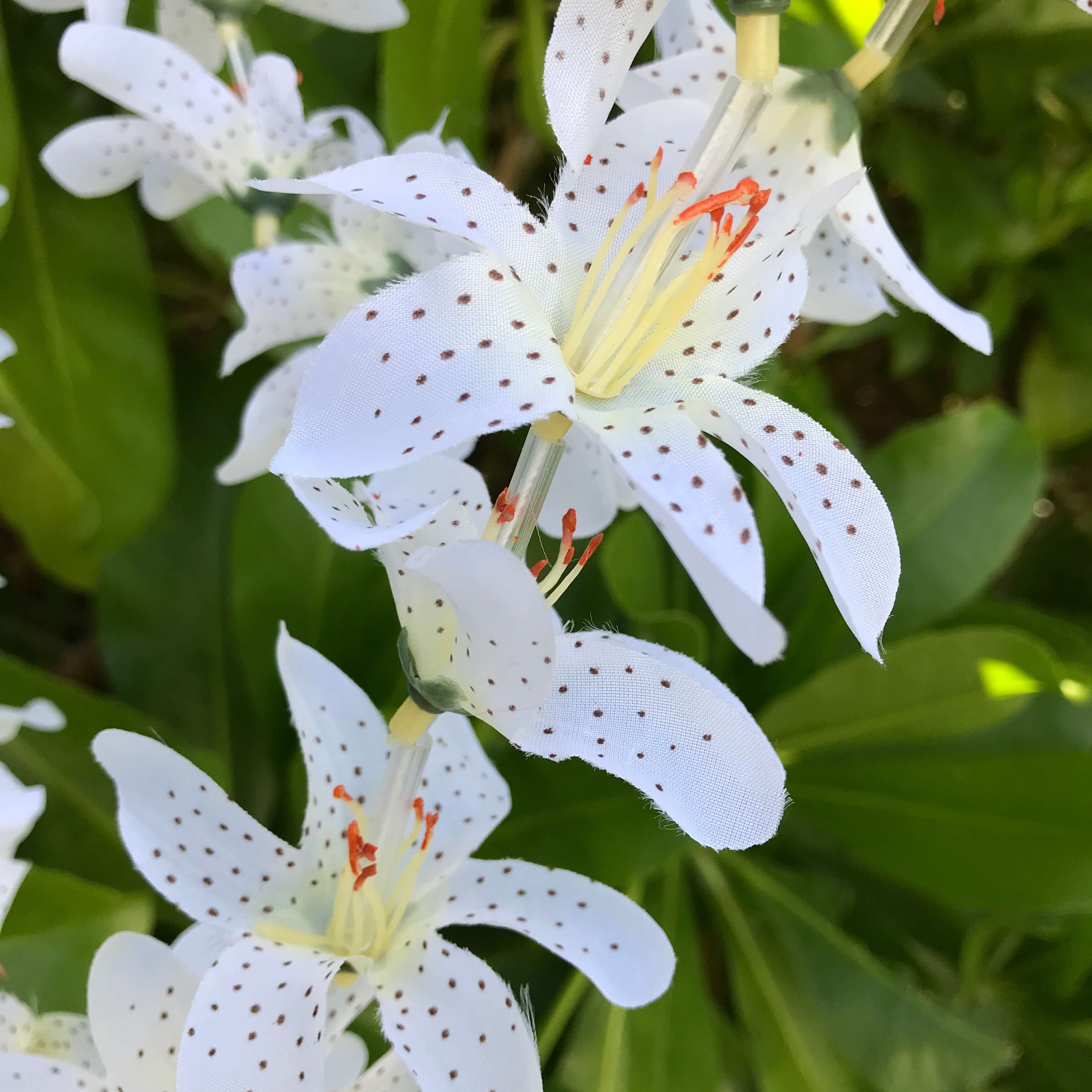 silk tiger lily flowers Hawaiian Silk Lei - Lovely White Lily