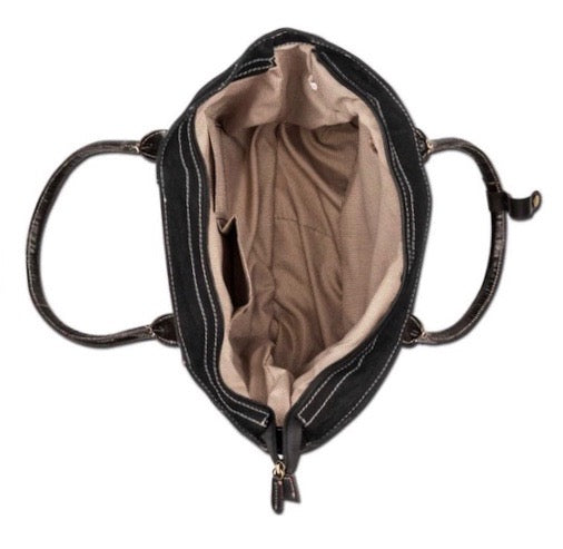 Lawe Tote Bag - Black Leather