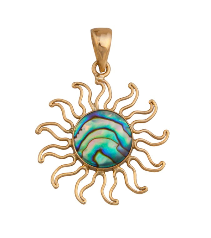 Natural Abalone Sun Pendant