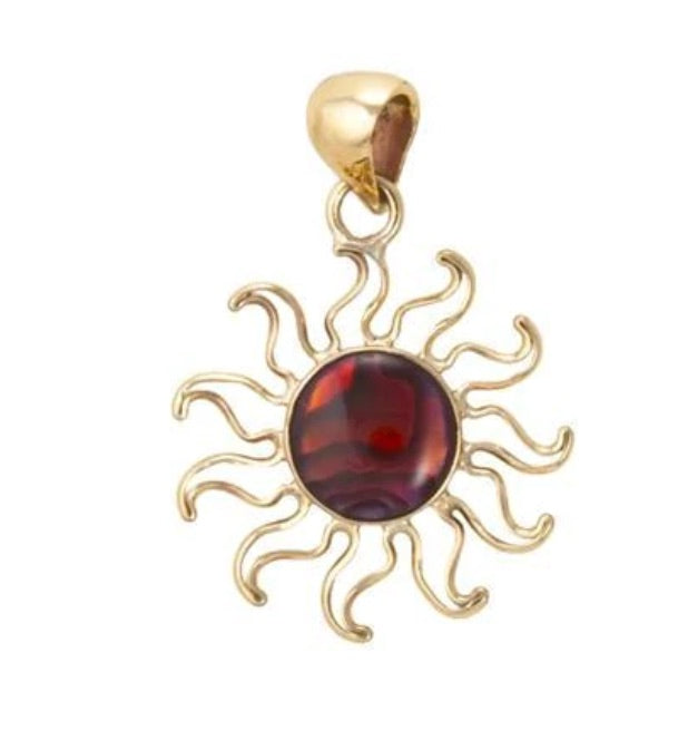 Red Abalone Sun Pendant