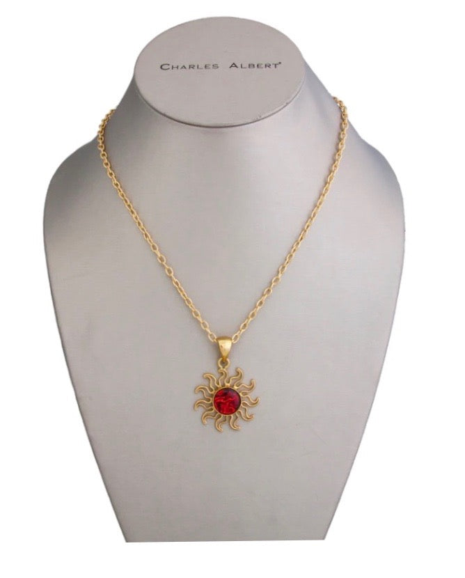 Red Abalone Sun Pendant