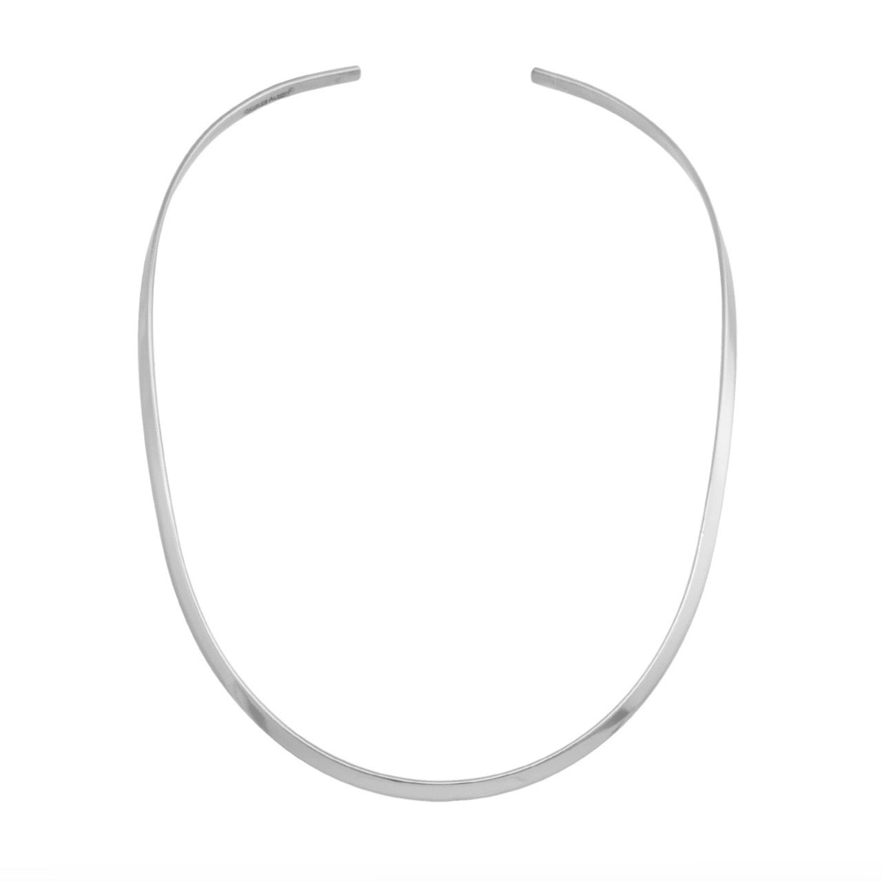 Silver tone neck wire for pendants