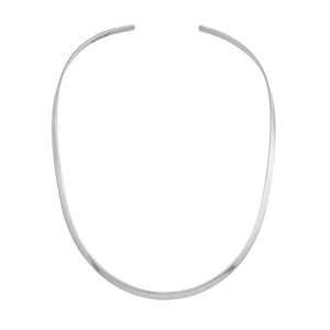 Silver tone neck wire for pendants